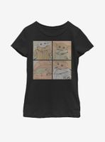 Star Wars The Mandalorian Child Boxes Of Cute Youth Girls T-Shirt