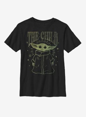 Star Wars The Mandalorian Child Vintage Outline Youth T-Shirt