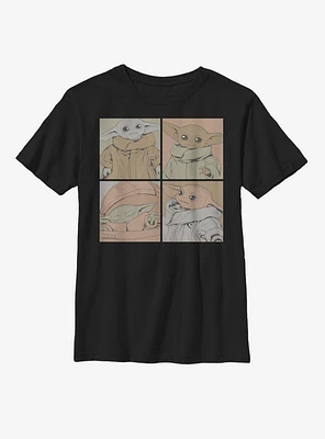 Star Wars The Mandalorian Child Boxes Of Cute Youth T-Shirt