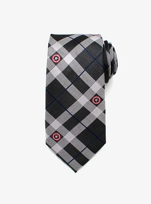 Marvel Captain America Gray Plaid Tie