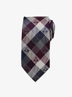 Star Wars Darth Vader Plum Modern Plaid Tie