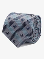 DC Comics Superman Gray Plaid Tie