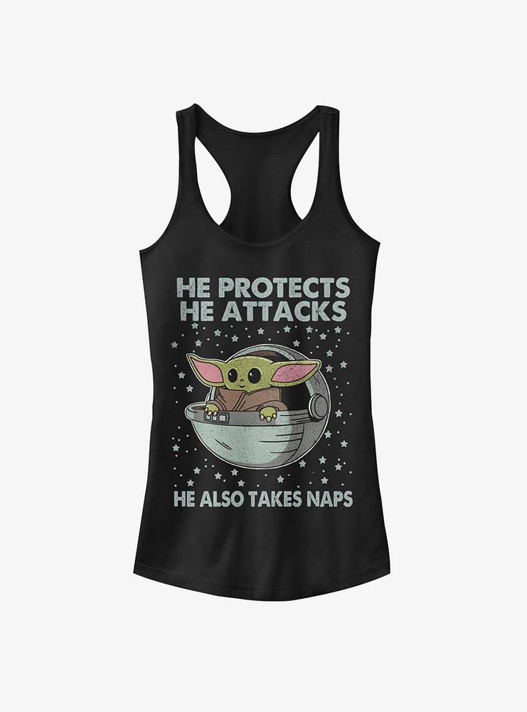 Star Wars The Mandalorian Child Naps Girls Tank