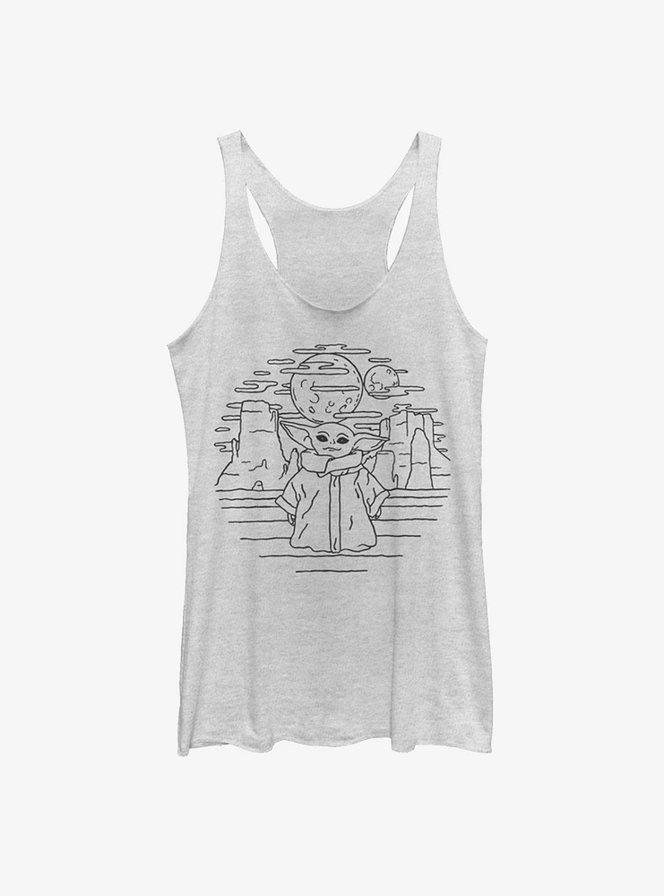 Star Wars The Mandalorian Child Doodle Girls Tank