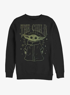 Star Wars The Mandalorian Child Starry Night Crew Sweatshirt