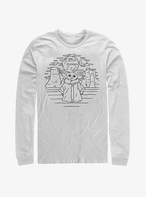 Star Wars The Mandalorian Child Doodle Long-Sleeve T-Shirt