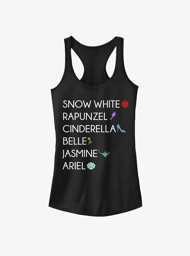 Disney Princess Classic List Girls Tank