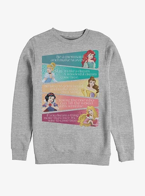 Disney Princess Classic Adjectives Crew Sweatshirt