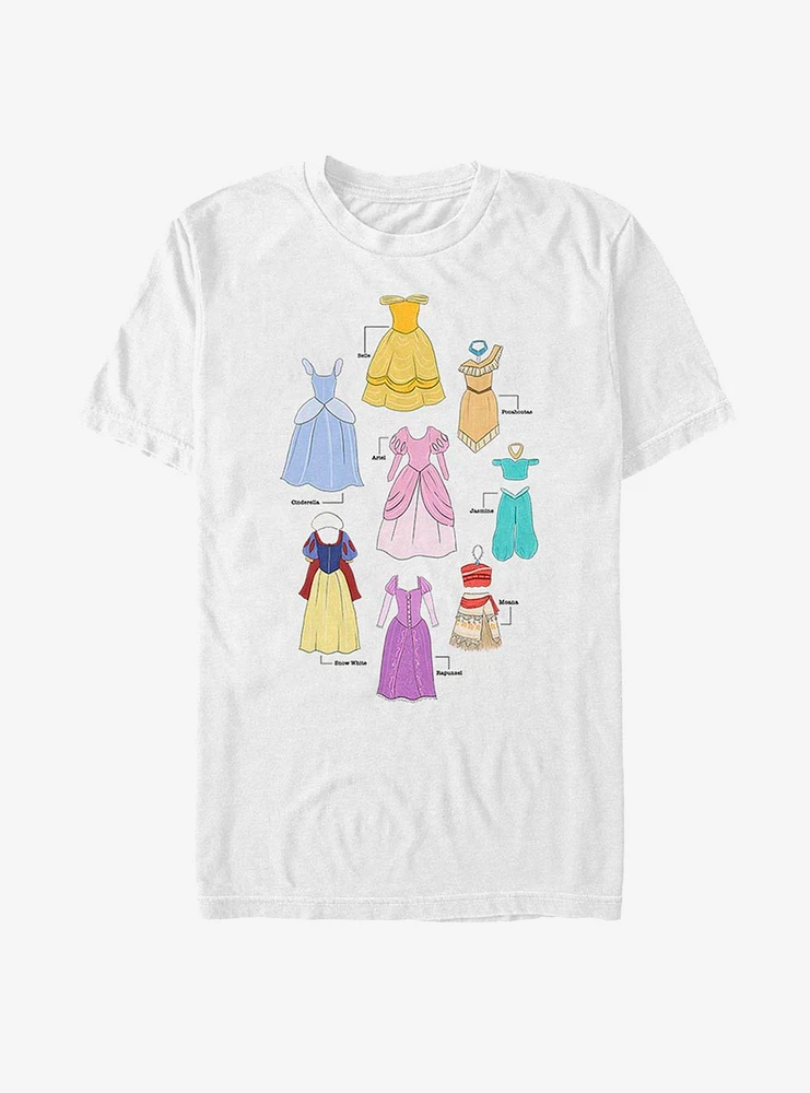 Disney Princess Classic Textbook Dresses T-Shirt