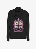 Disney Villains Classic Bad Girls Crest Cowlneck Long-Sleeve Top