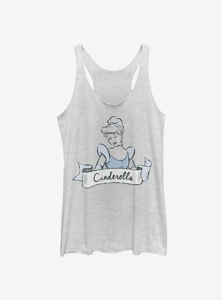 Disney Cinderella Vintage Banner Womens Tank Top