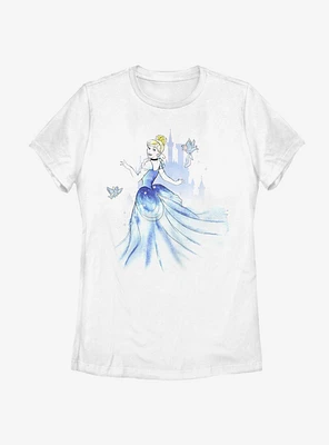 Disney Cinderella Watercolor Womens T-Shirt
