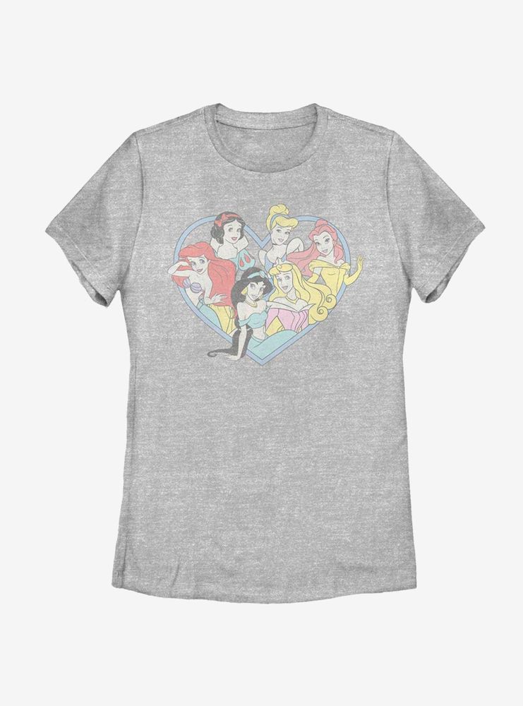 Disney Princesses Original Six Heart Womens T-Shirt