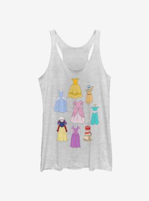 Disney Princesses Sketchbook Outfits Womens Tank Top