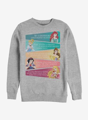 Disney Princesses Mottos And Quotes Sweatshirt