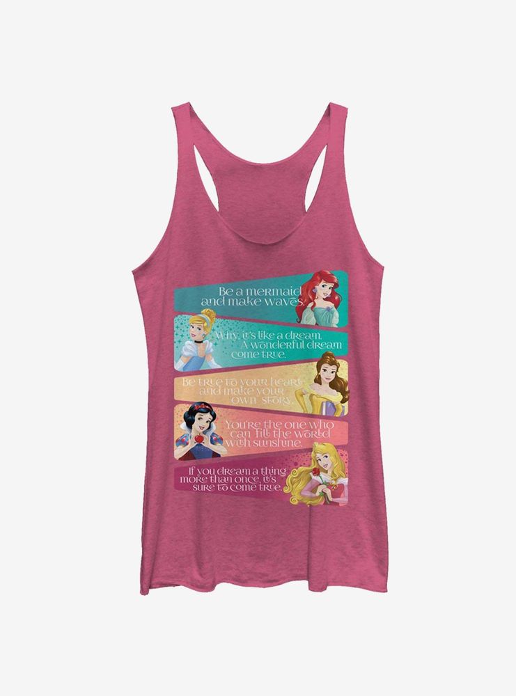 Disney Princesses Mottos And Quotes Womens Tank Top