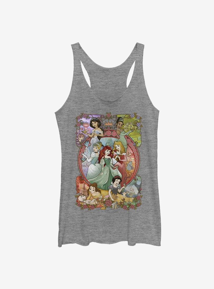 Disney Princesses Storybook Scenery Womens Tank Top