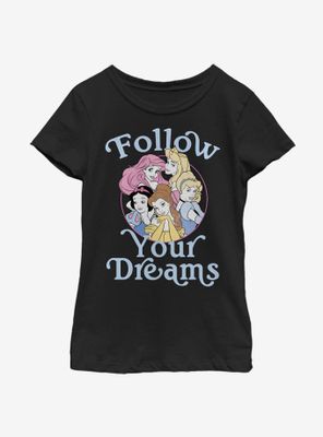 Disney Princesses Follow Your Dreams Youth Girls T-Shirt