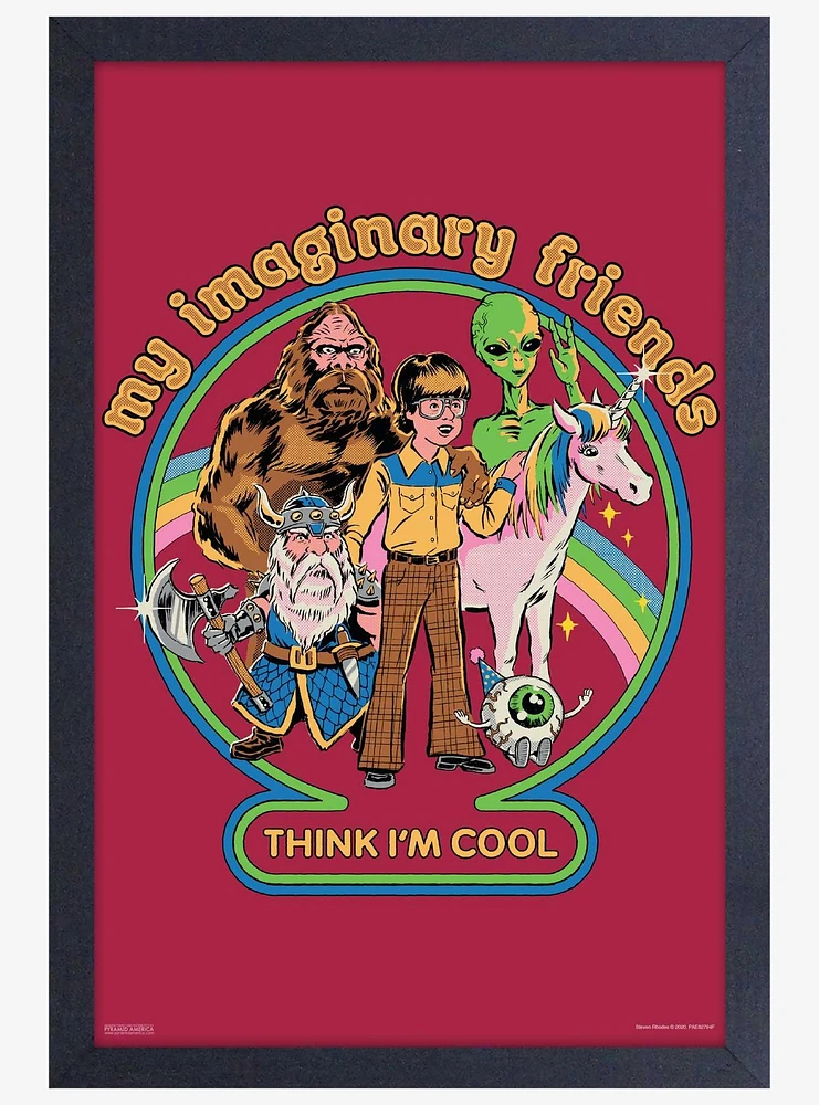 Imaginary Friends Framed Poster By Steven Rhodes