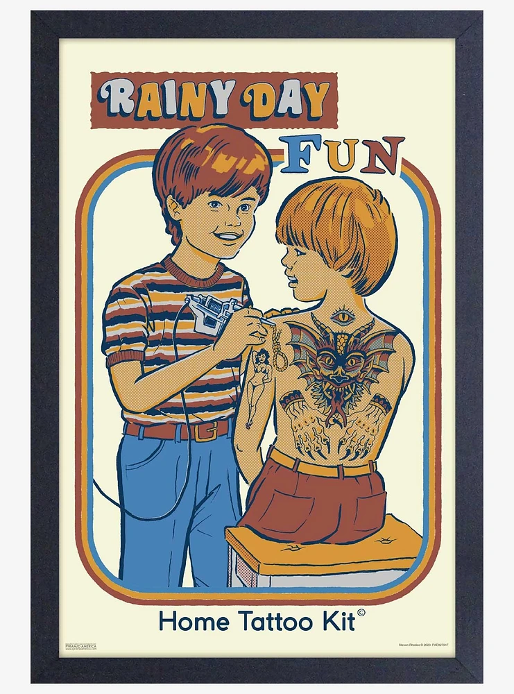 Rainy Day Fun Framed Print By Steven Rhodes