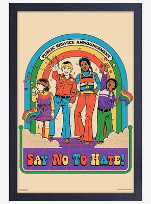 Say No To Hate Framed Print By Steven Rhodes