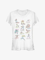 Marvel Avengers Character Chart Girls T-Shirt