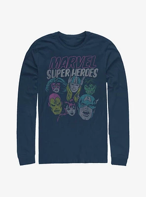 Marvel Avengers Grunge Heroes Long-Sleeve T-Shirt