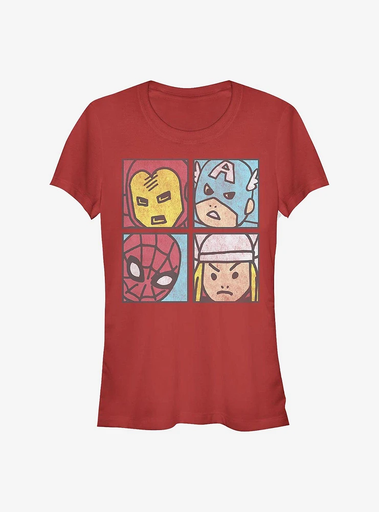 Marvel Avengers Pop Squares Girls T-Shirt