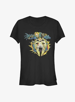 Marvel Ghost Rider Flames Girls T-Shirt