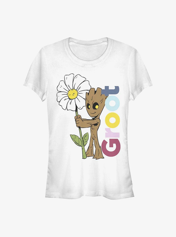 Marvel Guardians Of The Galaxy Groot Daisy Girls T-Shirt