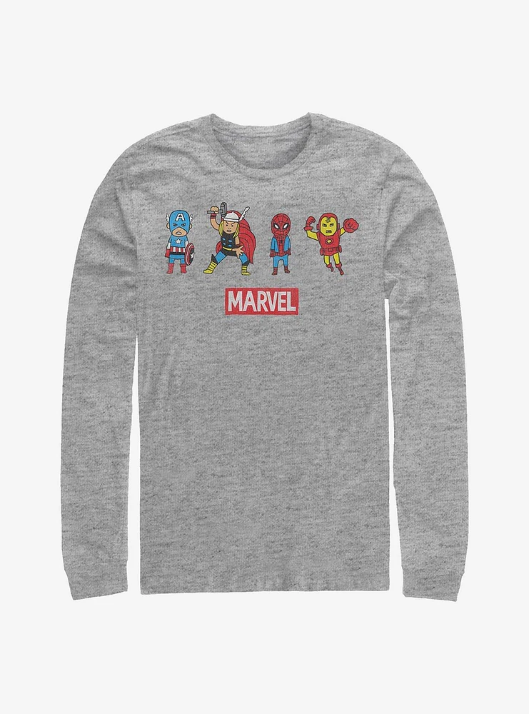 Marvel Avengers Pop Art Group Long-Sleeve T-Shirt