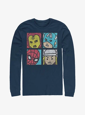 Marvel Avengers Pop Squares Long-Sleeve T-Shirt