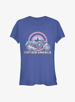 Marvel Captain America Caps Moto Girls T-Shirt