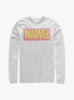 Marvel Logo Drip Long-Sleeve T-Shirt