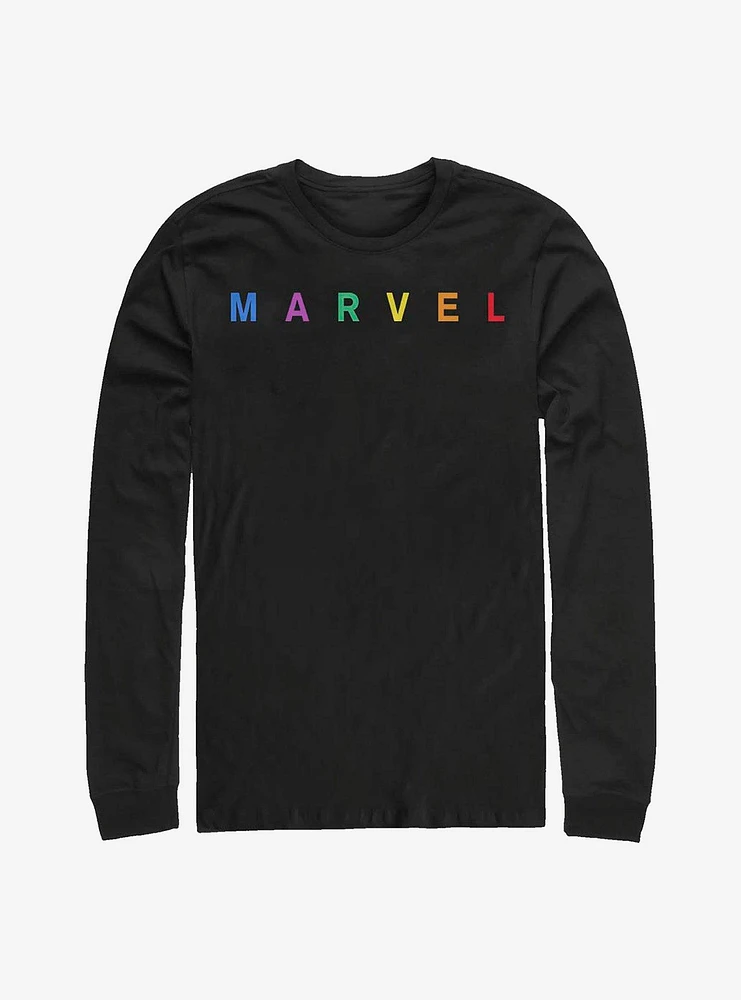 Marvel Simple Logo Emblem Long-Sleeve T-Shirt