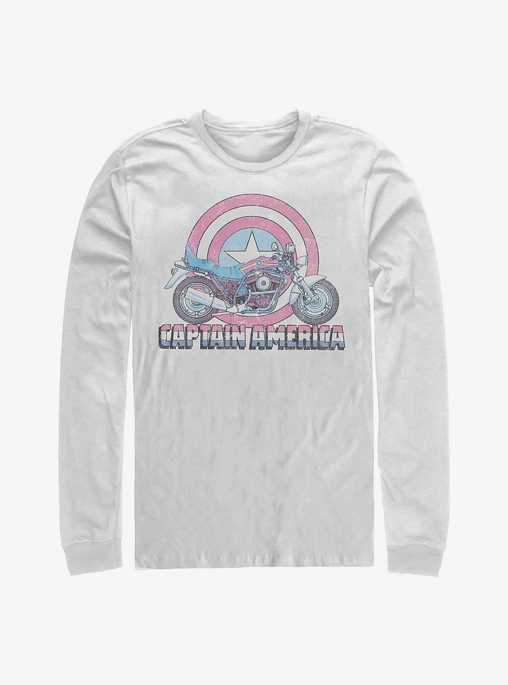 Marvel Captain America Caps Moto Long-Sleeve T-Shirt