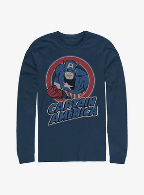 Marvel Captain America Thrifted Long-Sleeve T-Shirt