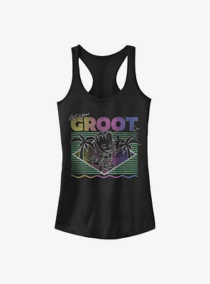 Marvel Guardians Of The Galaxy Vacay Groot Girls Tank