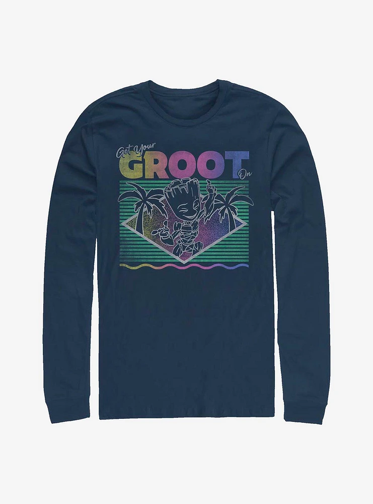 Marvel Guardians Of The Galaxy Vacay Groot Long-Sleeve T-Shirt