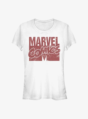 Marvel Logo Distressed Girls T-Shirt