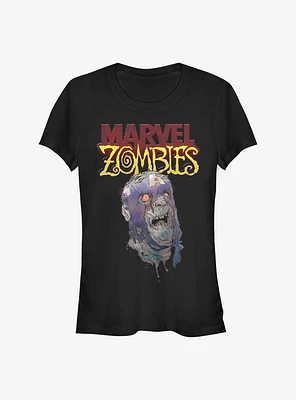 Marvel Zombies Head Of Captain America Girls T-Shirt