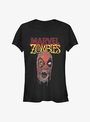 Marvel Zombies Head Of Deadpool Girls T-Shirt