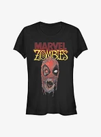 Marvel Zombies Head Of Deadpool Girls T-Shirt