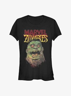 Marvel Zombies Head Of Hulk Girls T-Shirt