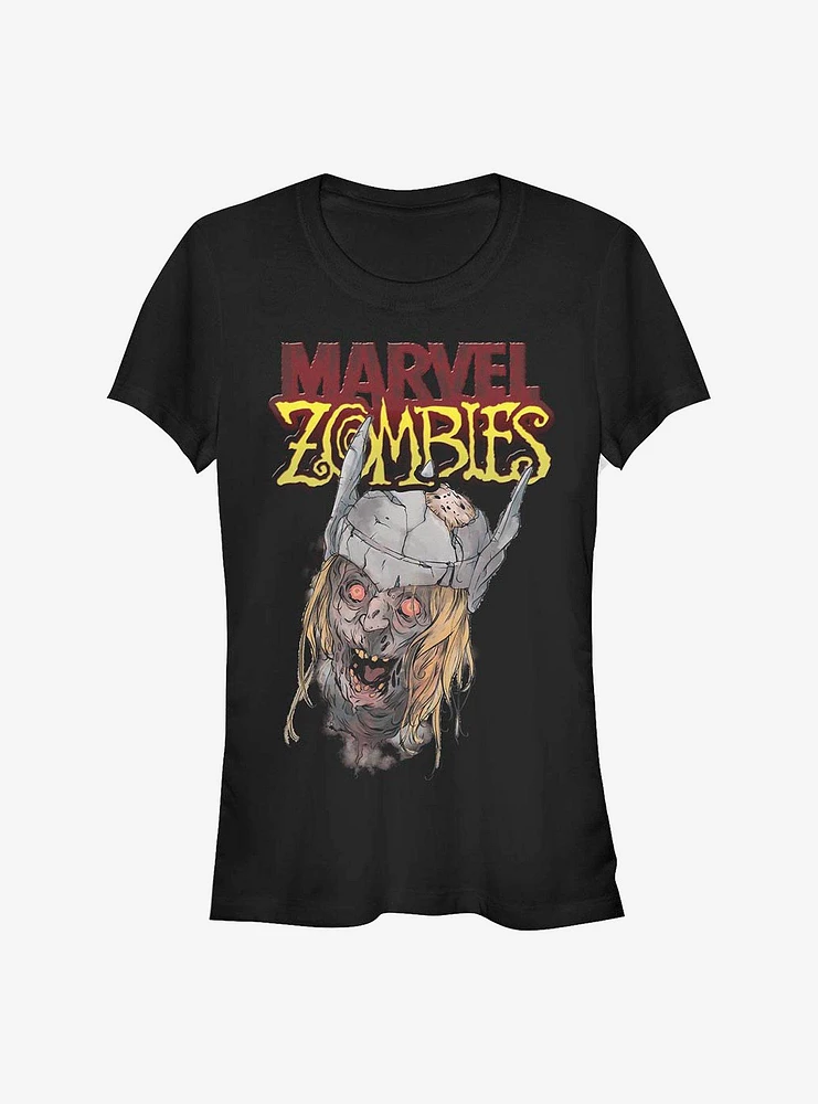 Marvel Zombies Head Of Thor Girls T-Shirt