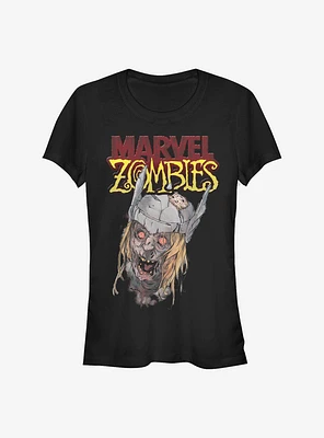 Marvel Zombies Head Of Thor Girls T-Shirt
