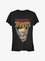 Marvel Zombies Head Of Wolverine Girls T-Shirt