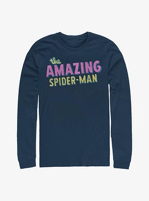 Marvel Spider-Man Amazing Retro Logo Long-Sleeve T-Shirt