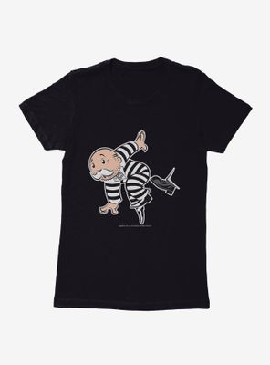 Monopoly Mr. Jail Stripes Womens T-Shirt