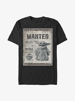 Extra Soft Star Wars The Mandalorian Wanted Child Poster T-Shirt
